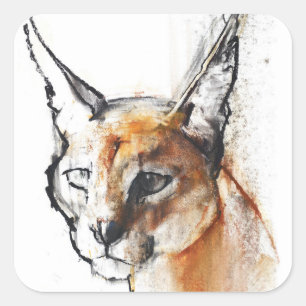 Feline Square Sticker