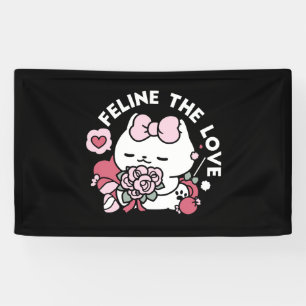 Feline the Love - Cute Valentine’s Cat Design Banner