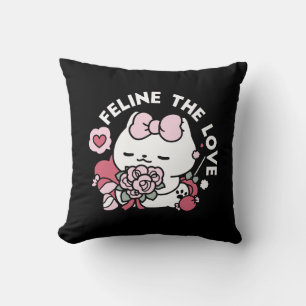 Feline the Love - Cute Valentine’s Cat Design Cushion