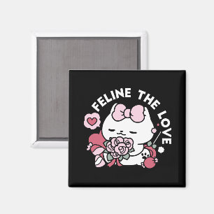 Feline the Love - Cute Valentine’s Cat Design Magnet