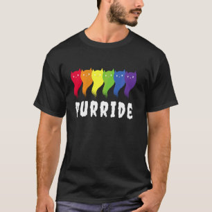 Feline The Purride Lgbt Gay Pride Cat Pastel Goth T-Shirt