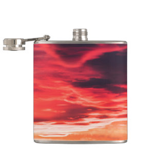 feline wave hip flask