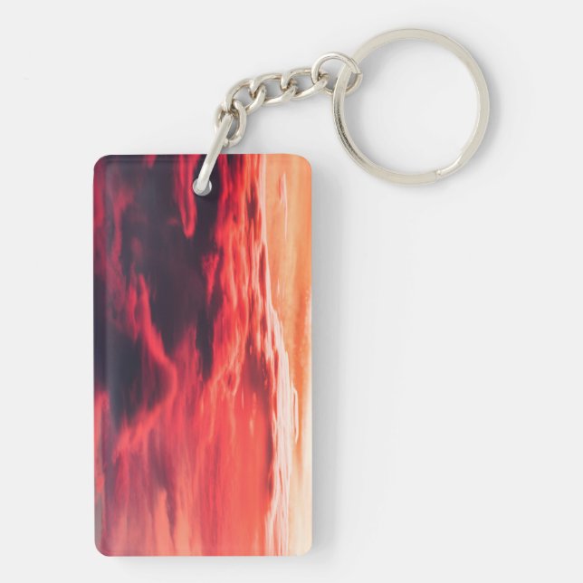 feline wave key ring (Back)