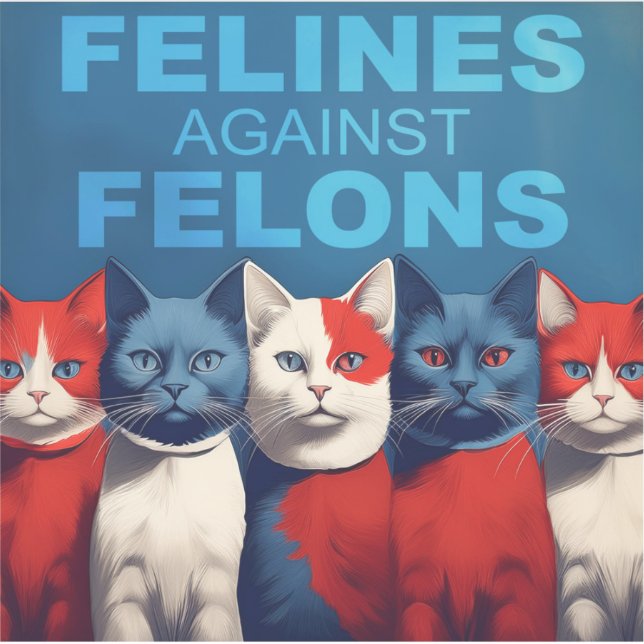Felines Against Felons Sticker (Front)