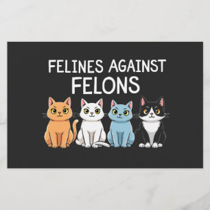 Felines against felons Trump Harris Election Cat  Stationery