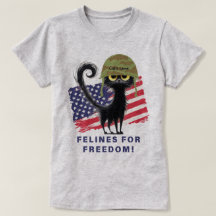 FELINES FOR FREEDOM, Patriotic Cat in Army Helmet