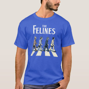 Felines Retro Cat Rock Music Gift Men Women Funny T-Shirt