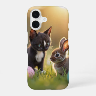 Felini & Fluffy: An Easter Tale of Two Friends iPhone 16 Case
