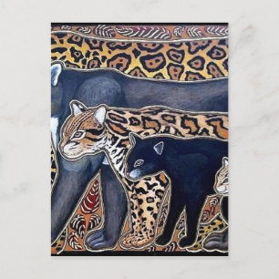 Felinos de Costa Rica - Big cats Postcard