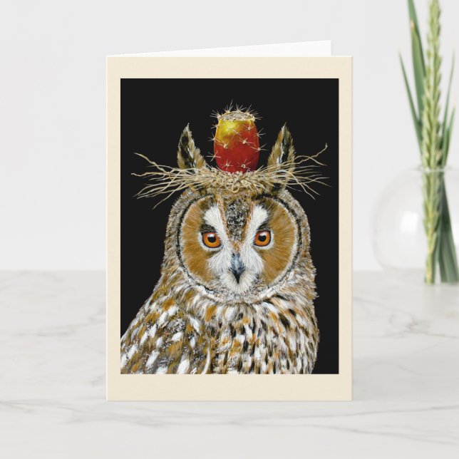 Felipe' the long-eared owl card (Front)