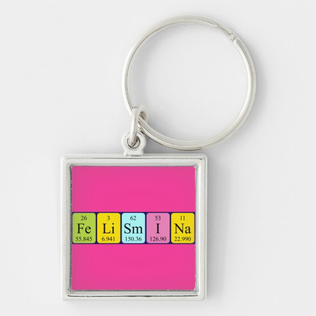 Felismina periodic table name keyring (Front)