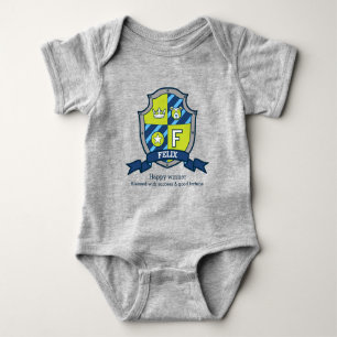 Felix boys F name & meaning knights shield Baby Bodysuit