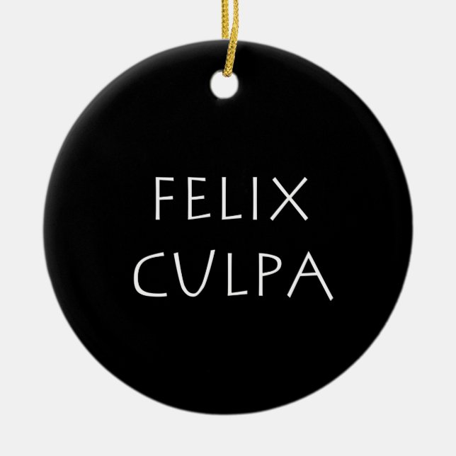 Felix culpa ceramic tree decoration (Front)