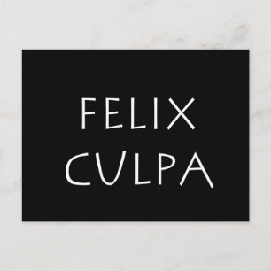 Felix culpa postcard