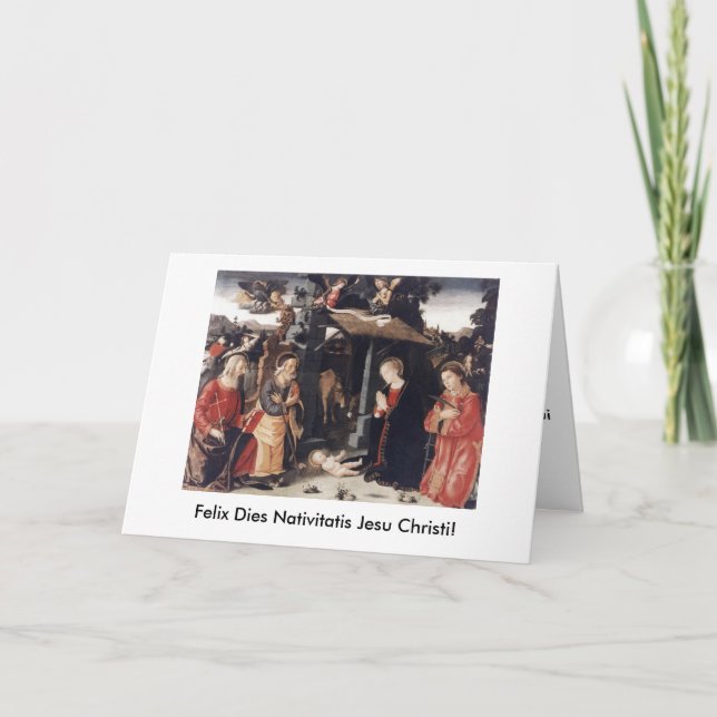 Felix Dies Nativitatis Jesu Christi Christmas Card (Front)