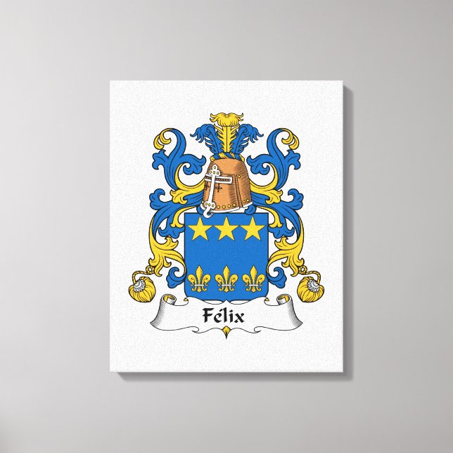 Felix Family Crest Canvas Print (Front)