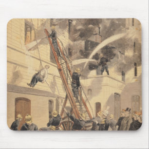 Felix Faure with the firemen Mouse Mat