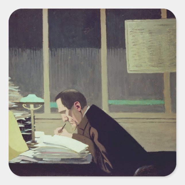 Felix Feneon  at 'La Revue Blanche', 1896 Square Sticker (Front)