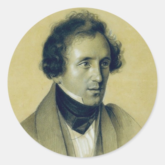 Felix Mendelssohn (1834) Classic Round Sticker (Front)