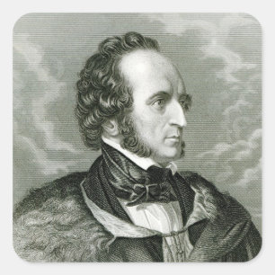 Felix Mendelssohn 2 Square Sticker