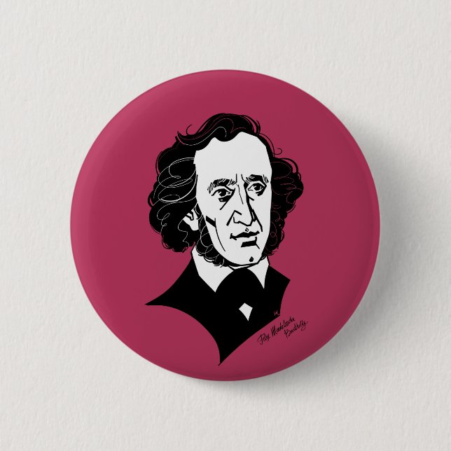 Felix Mendelssohn Bartholdy 6 Cm Round Badge (Front)