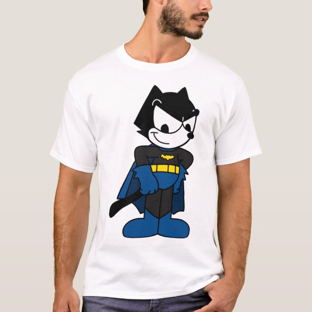 Felix the Hero — Cute Cartoon Superhero Design T-Shirt (Front)