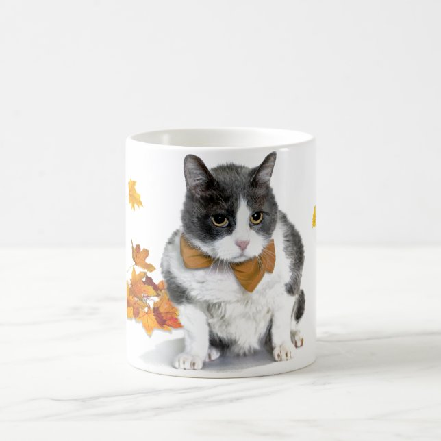 Felix: the kitty on a November themed mug (Center)