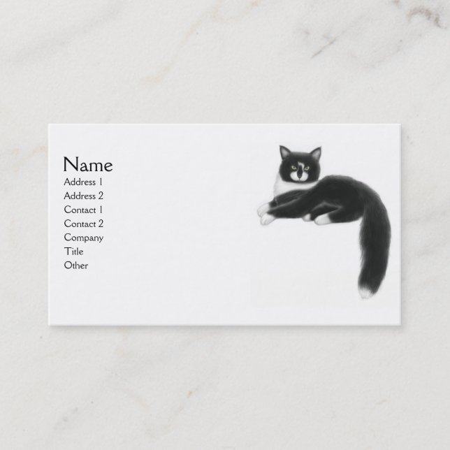 Felix the Tuxedo Cat Business Card (Front)