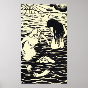 Felix Vallotton - Les trois baigneuses Poster