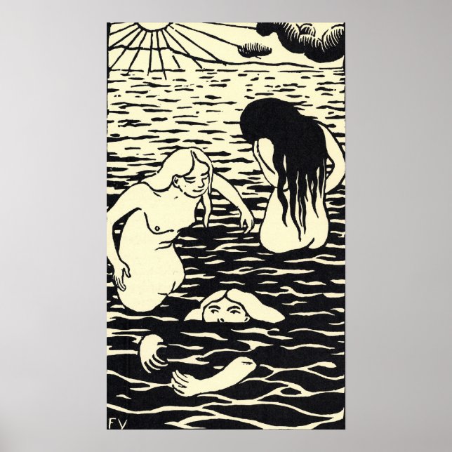 Felix Vallotton - Les trois baigneuses Poster (Front)