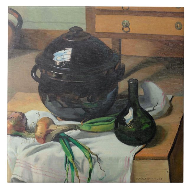Felix Vallotton, Ognons et Soupere, Tile (Front)