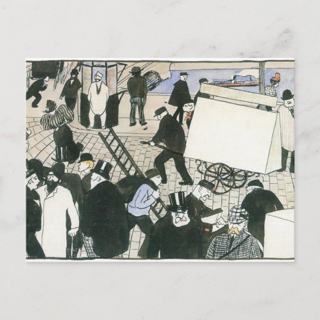 Felix Vallotton - Street scene Postcard (Front)