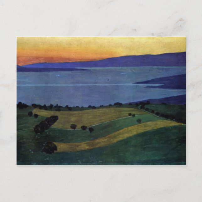 Felix Vallotton -The Lake Leman, effect of evening Postcard (Front)