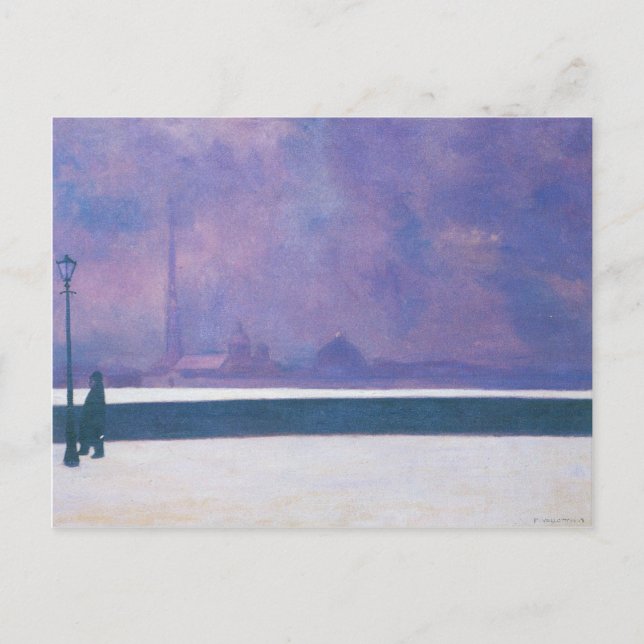 Felix Vallotton - The night in light fog Postcard (Front)