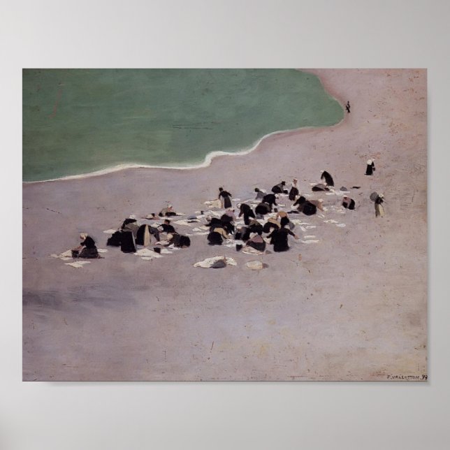 Felix Vallotton-Washerwomen at Etretat Poster (Front)