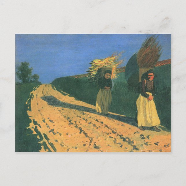 Felix Vallotton - Wood-bearing women Postcard (Front)