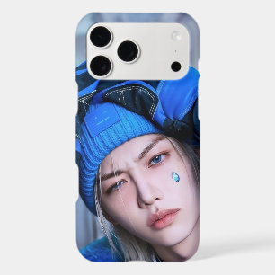 Felix's 'Maniac' Blue Sparkle Phone Case