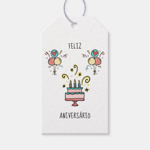 Feliz Aniversário Happy Birthday Gift Tags