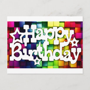 Feliz Aniversário - Happy Birthday Postcard