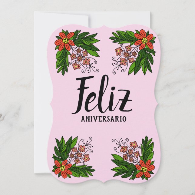 Feliz aniversario invitation (Front)
