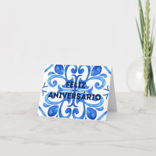 Feliz Aniversário, Portuguese happy birthday  Card