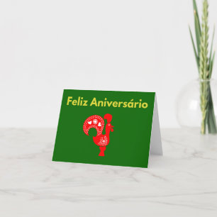 Feliz Aniversário, Portuguese happy birthday  Card