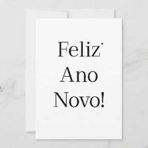 Feliz Ano Novo - minimalistic typography card