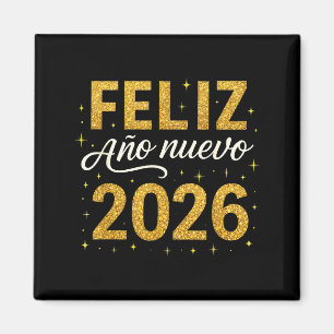 Feliz Año Nuevo 2026 New Year Spanish Fiesta Firew Magnet