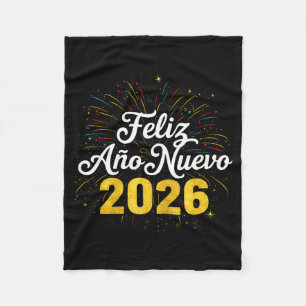 Feliz Año Nuevo 2026 Spanish New Years Eve Party  Fleece Blanket