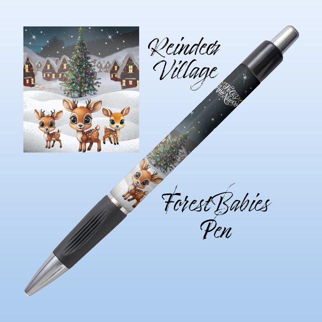 Feliz Ano Nuevo, (Happy New Year Spanish) 🦌🎄🥂🎉 (Feliz Ano Nuevo, Star Lit Village, Spanish Happy New Year , Holiday Celebration Gift Pen 🦌🎄🥂🎉 )