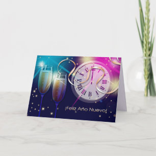 Feliz Año Nuevo. New Year's Card in Spanish