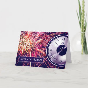 Feliz Año Nuevo. New Year's Card in Spanish