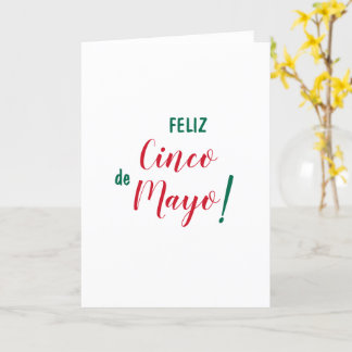 Feliz Cinco de Mayo Green White Red Card