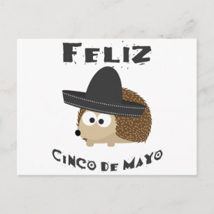 Feliz Cinco De Mayo Hedgehog Postcard